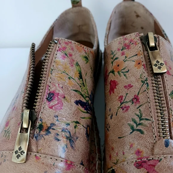 New PATRICIA NASH Italian Leather Espradrills Floral Print Resort Flats Size 11 - Picture 3 of 13